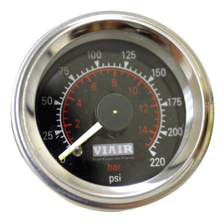 Viair Dual Needle Gauge, Black Face, Illuminated 90080